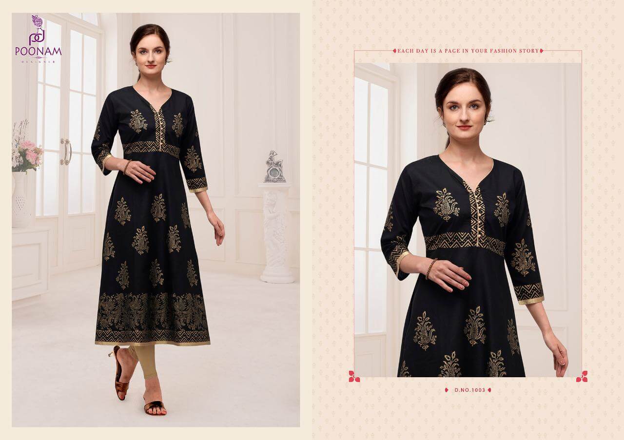 Poonam Presents Maddhbala Cotton Fancy Long Kurtis Collection