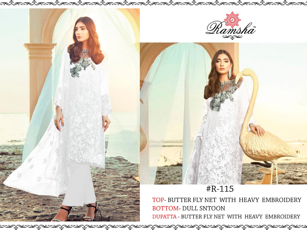 Ramsha R 115 Nx Heavy Embroidery Pakistani Salwar Suits Collection