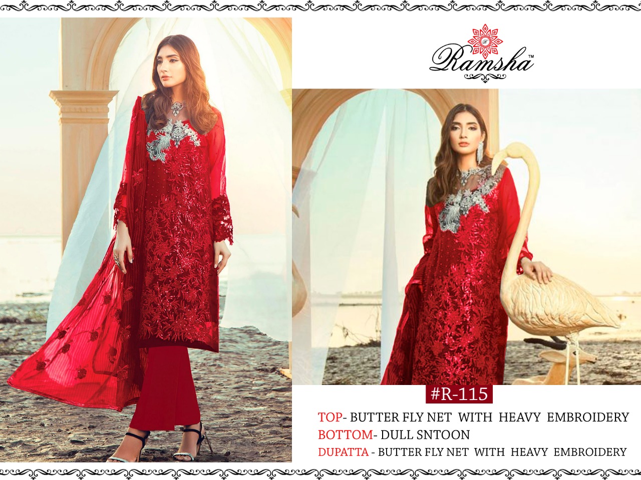 Ramsha R 115 Nx Heavy Embroidery Pakistani Salwar Suits Collection
