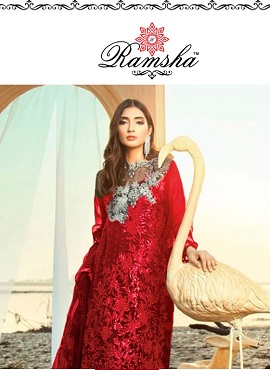 Ramsha R 115 Nx Heavy Embroidery Pakistani Salwar Suits Collection