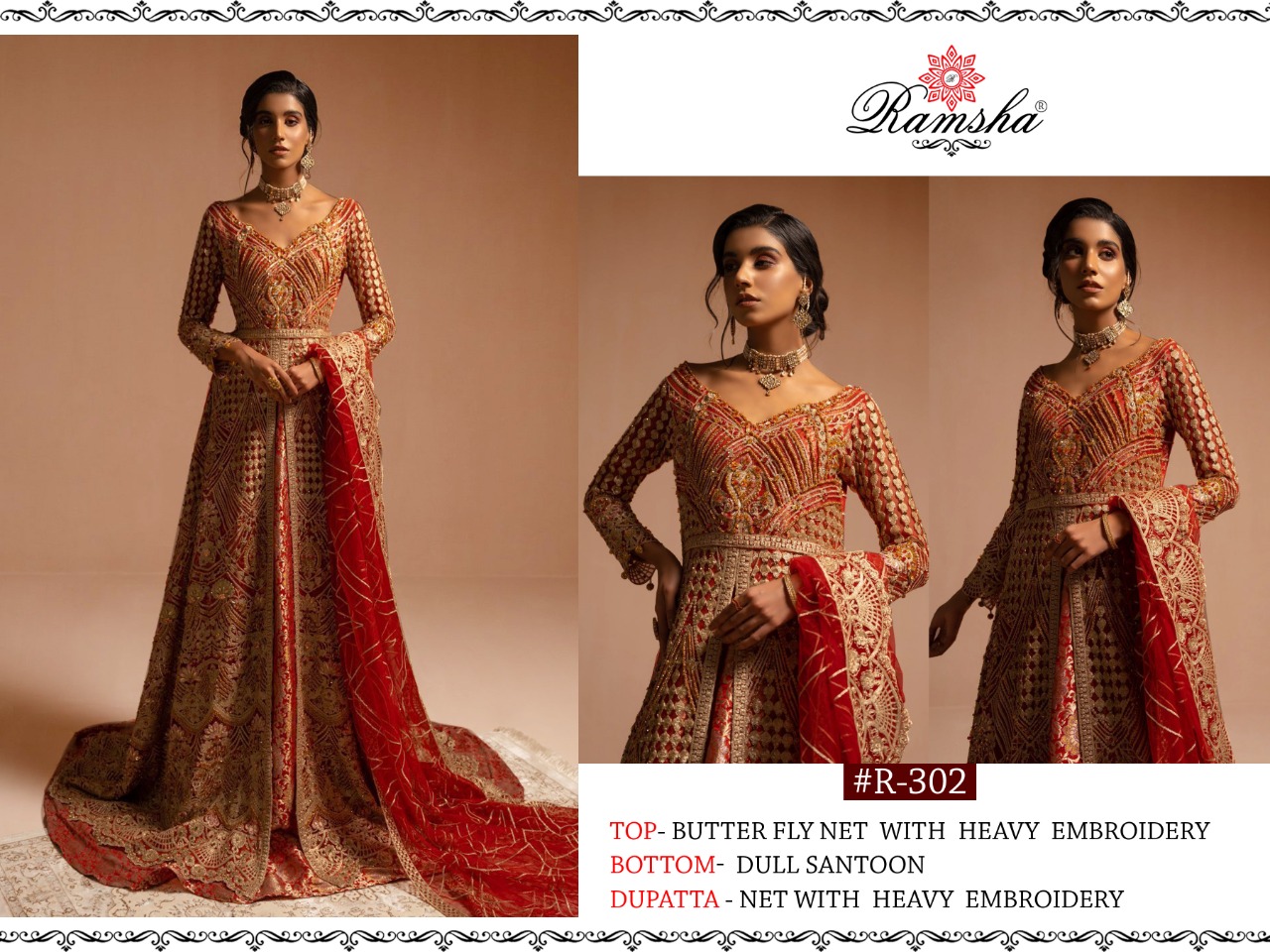Ramsha R 299 To 302 Pakistani Salwar Suits Collection