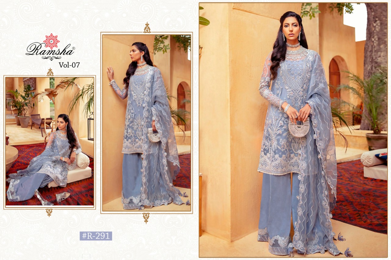Ramsha Presents  R 291 To 294 Pakistani Salwar Suits Collection