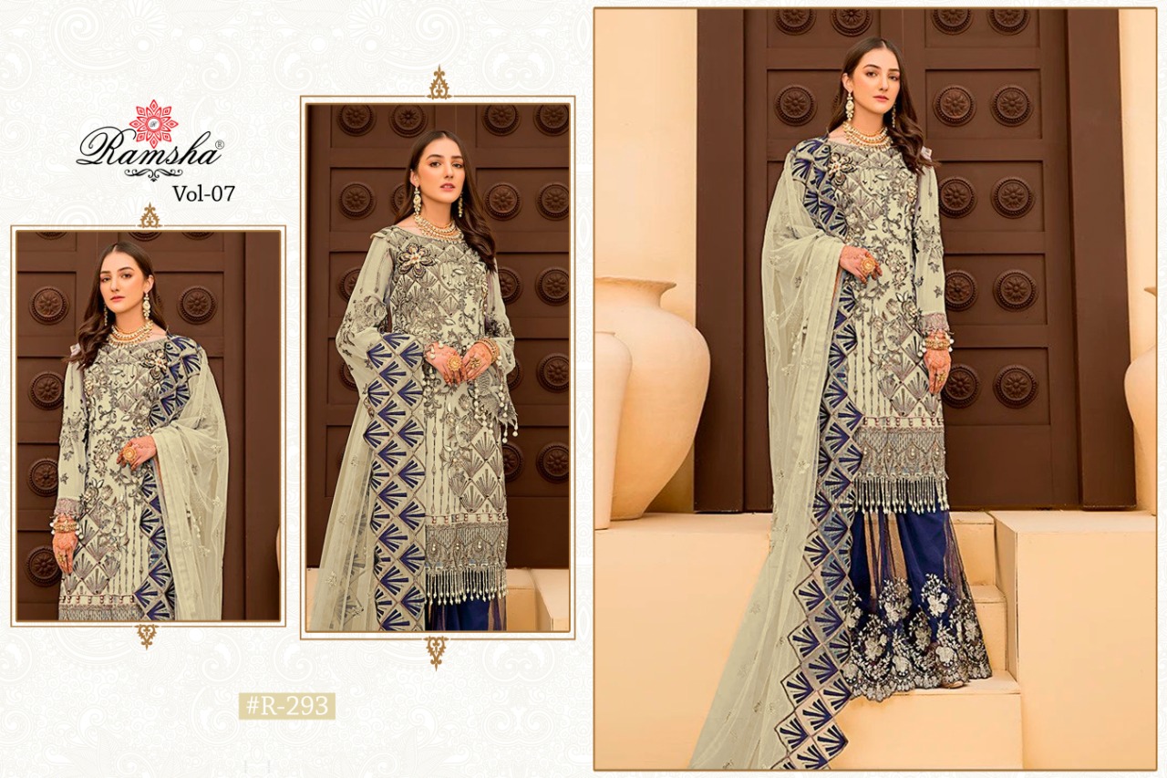 Ramsha Presents  R 291 To 294 Pakistani Salwar Suits Collection