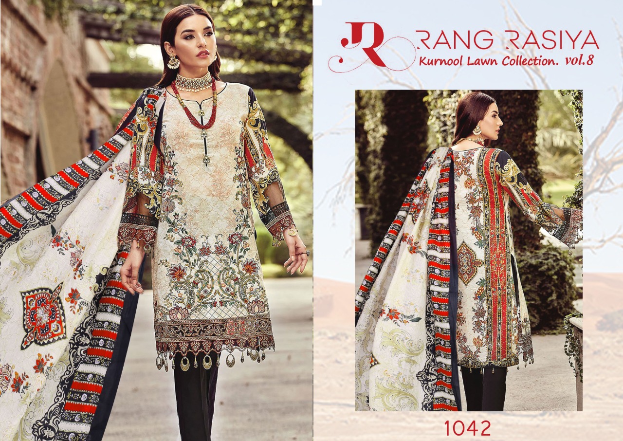 Rang Rasiya Kurnool Lawn Collection Vol 8 Karachi Dress Materials