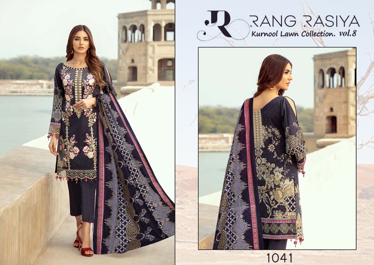 Rang Rasiya Kurnool Lawn Collection Vol 8 Karachi Dress Materials