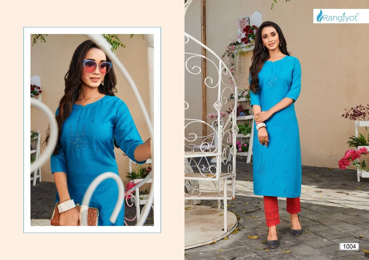 Rangjyot Presents Manjula  Vol 1 Designer Casual Wear Kurti With Bottom Collection