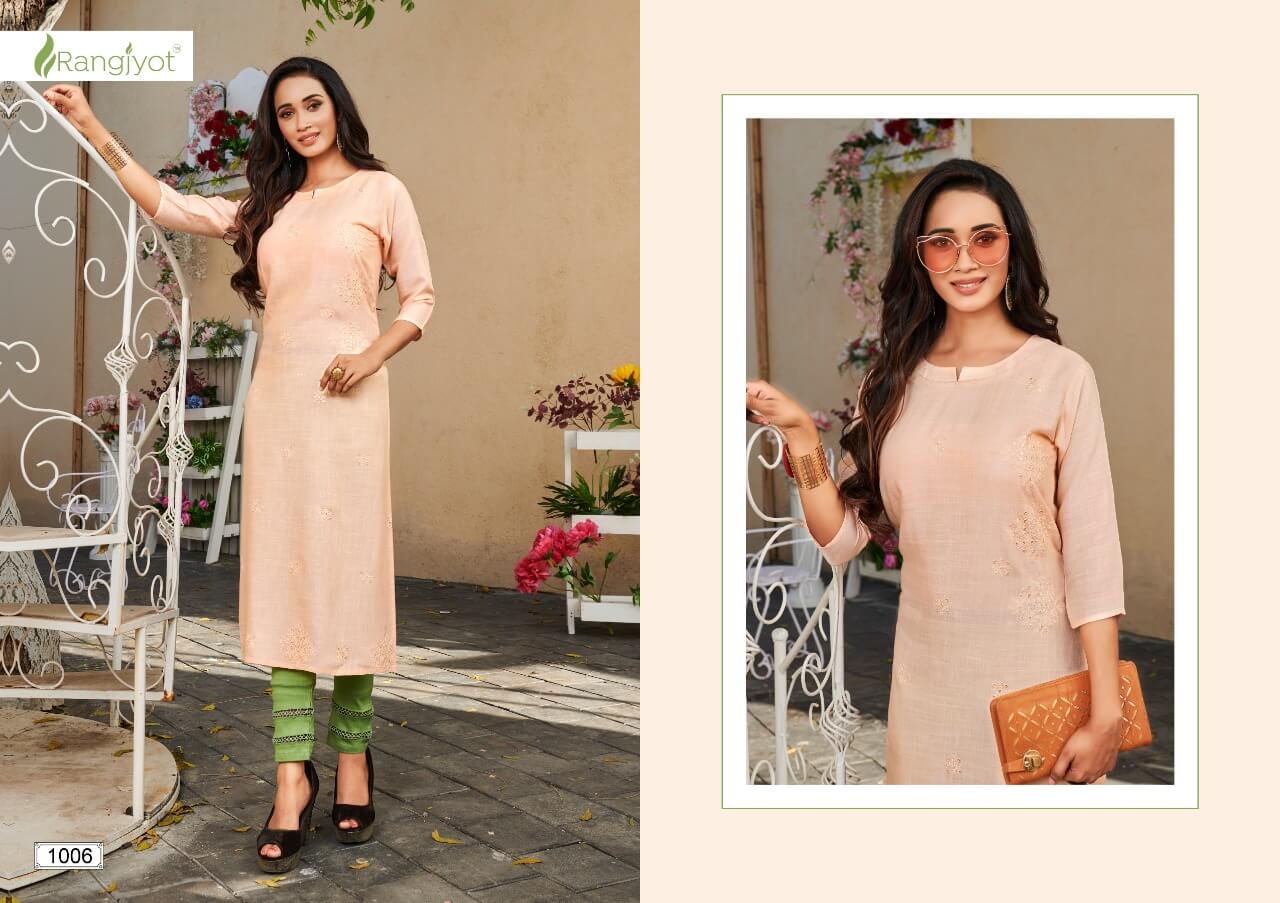 Rangjyot Presents Manjula  Vol 1 Designer Casual Wear Kurti With Bottom Collection