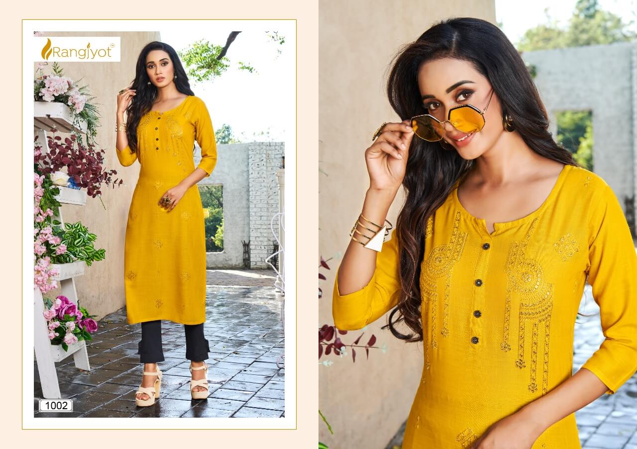 Rangjyot Presents Manjula  Vol 1 Designer Casual Wear Kurti With Bottom Collection