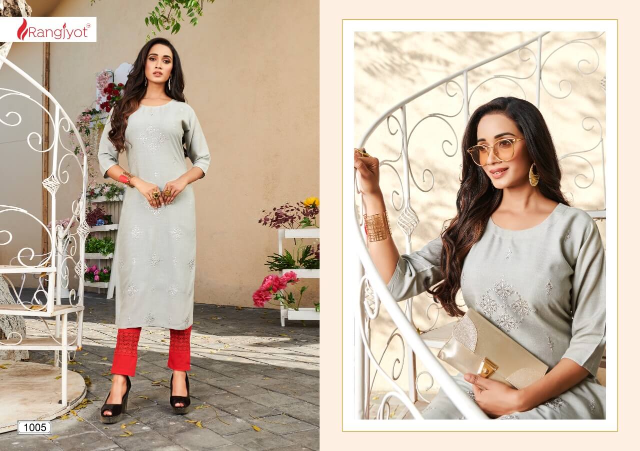 Rangjyot Presents Manjula  Vol 1 Designer Casual Wear Kurti With Bottom Collection