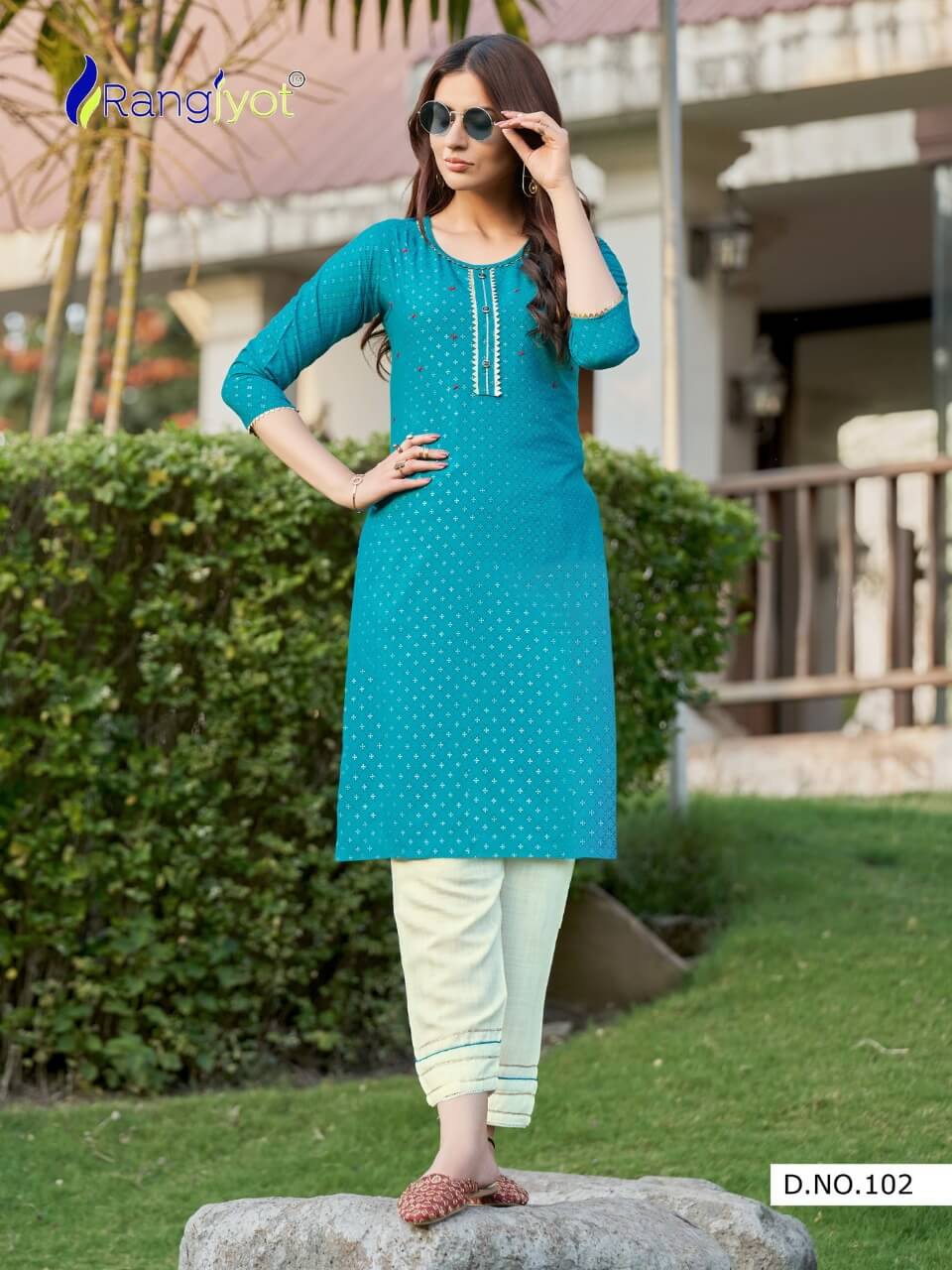 Rangjyot Presents Simona Vol 1  Casual Wear Kurti With Bottom Collection