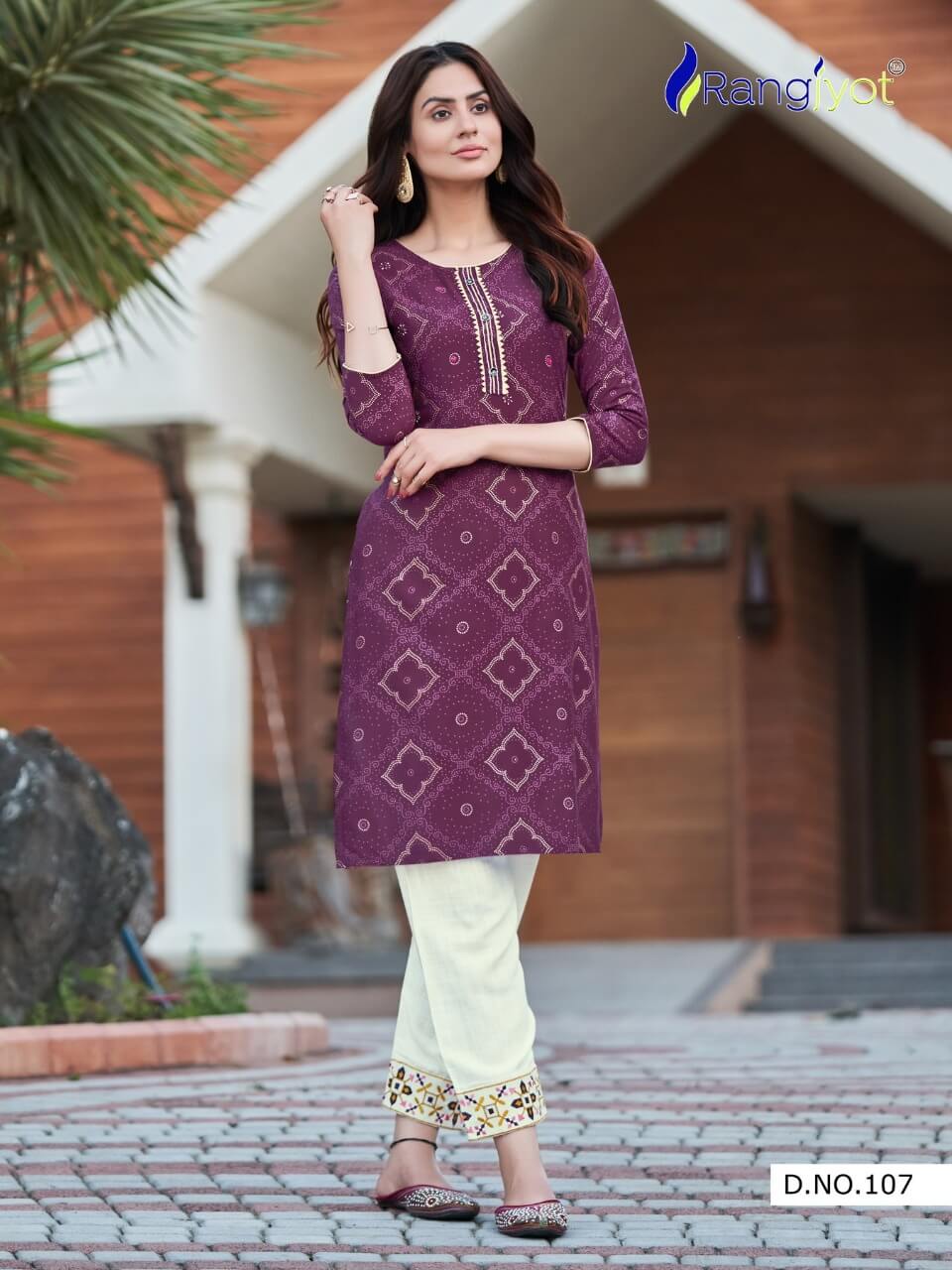 Rangjyot Presents Simona Vol 1  Casual Wear Kurti With Bottom Collection