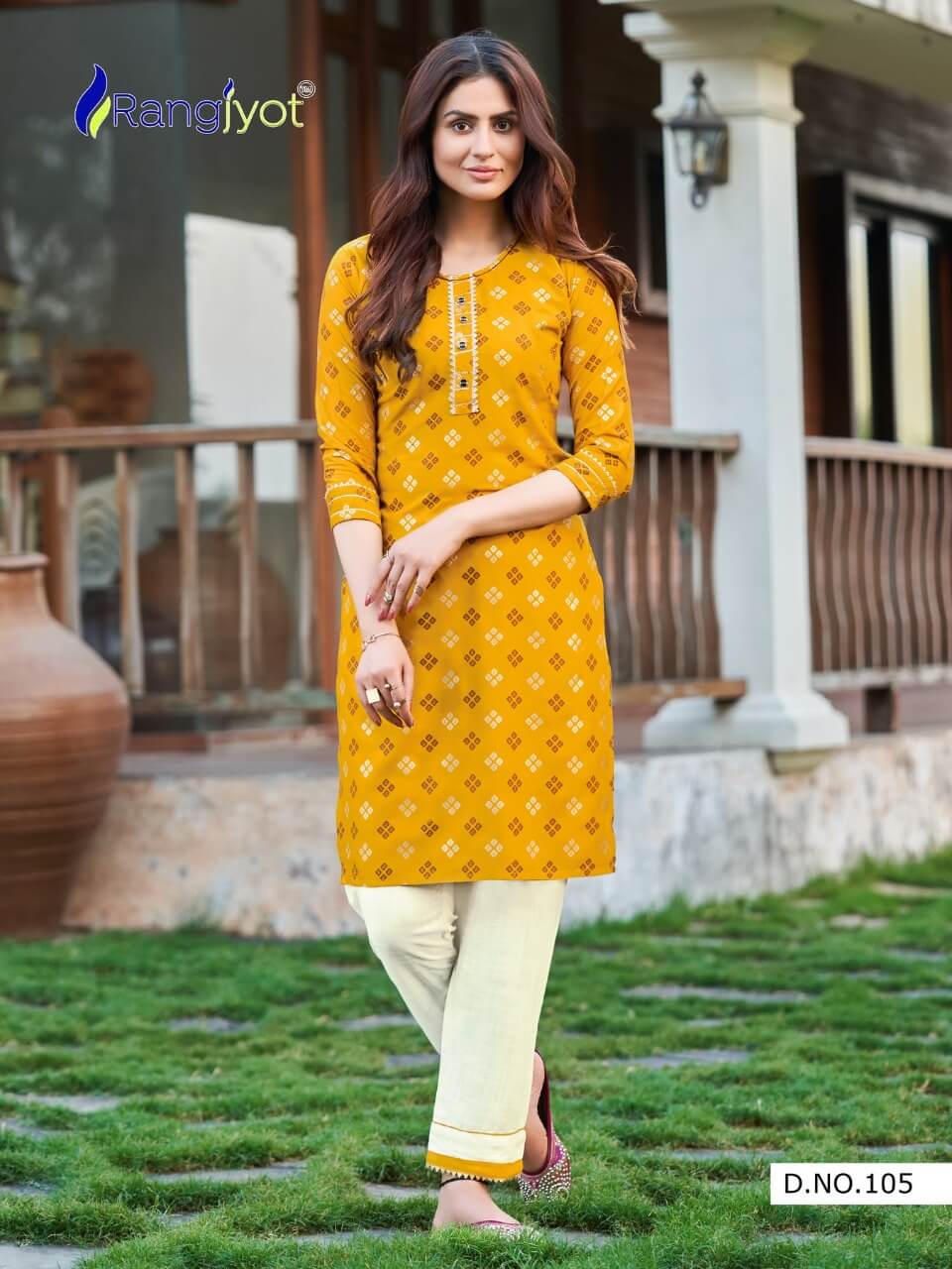 Rangjyot Presents Simona Vol 1  Casual Wear Kurti With Bottom Collection