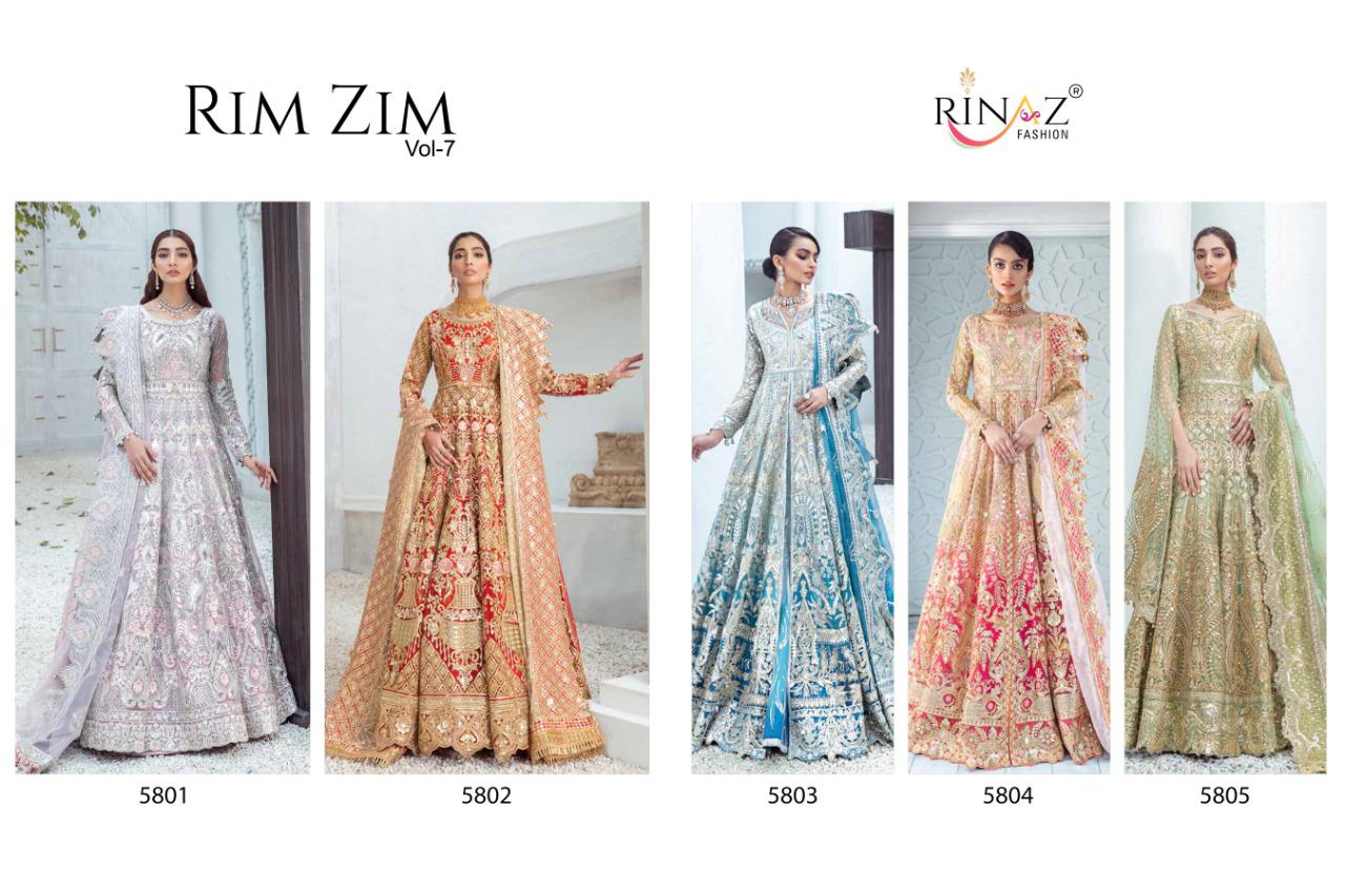 Rinaz Presents Rim Zim Vol 7 Pakistani Salwar Suits Catalog