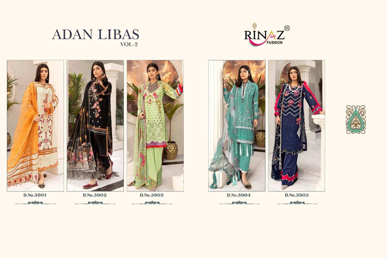 Rinaz Presents  Adan Libas Vol  2 Heavy Embroidery Pakistani Salwar Suits Collection