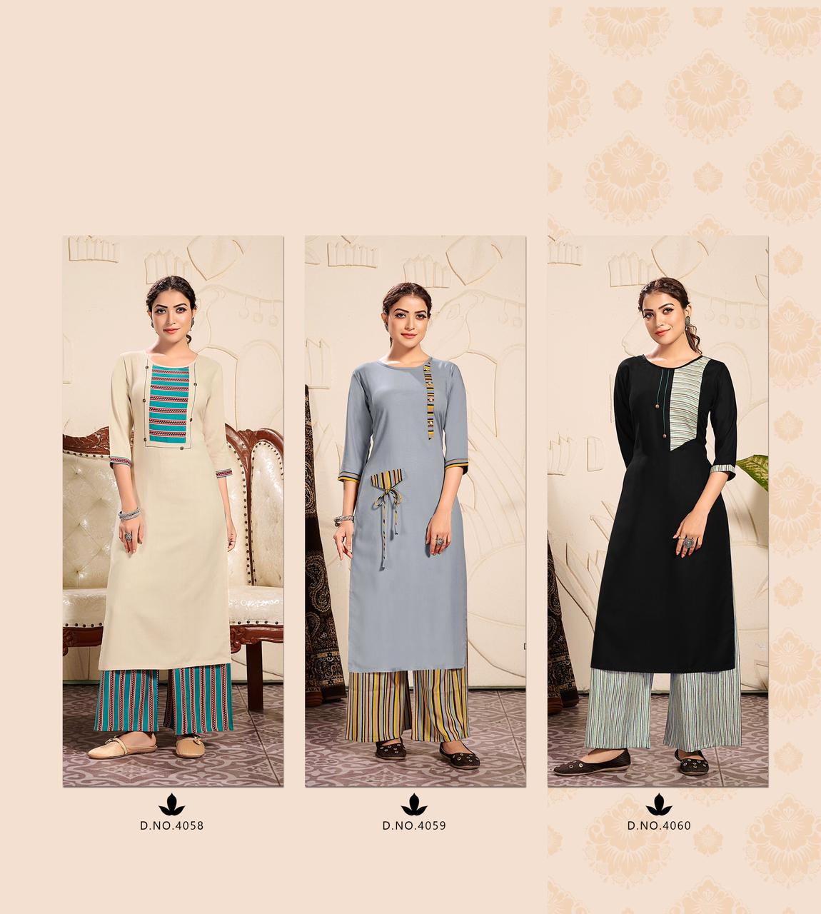 Rt Presents Plazzo Queen Vol 10  Kurti With Bottom Collection