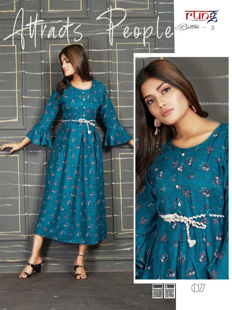 Rung Presents Beltos Vol 5  Casual Wear  Kurtis Collection