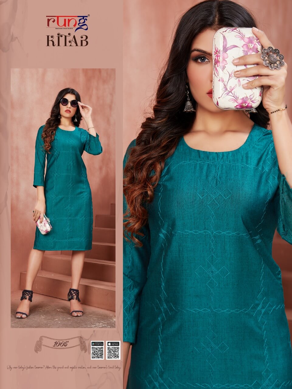 Rung Presents Kitab Fancy Silk Kurti Collection