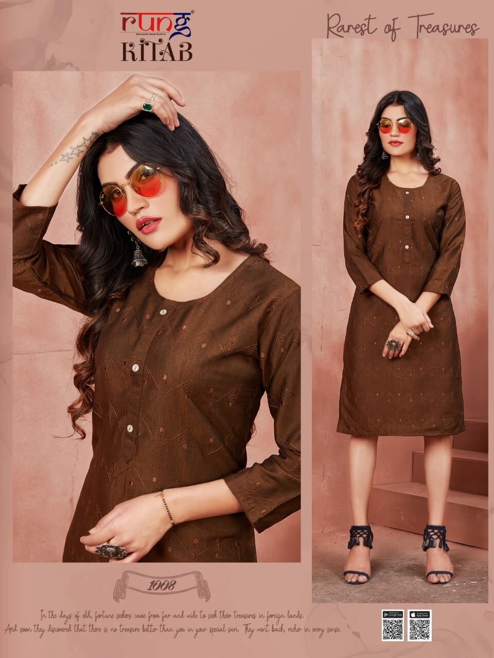 Rung Presents Kitab Fancy Silk Kurti Collection