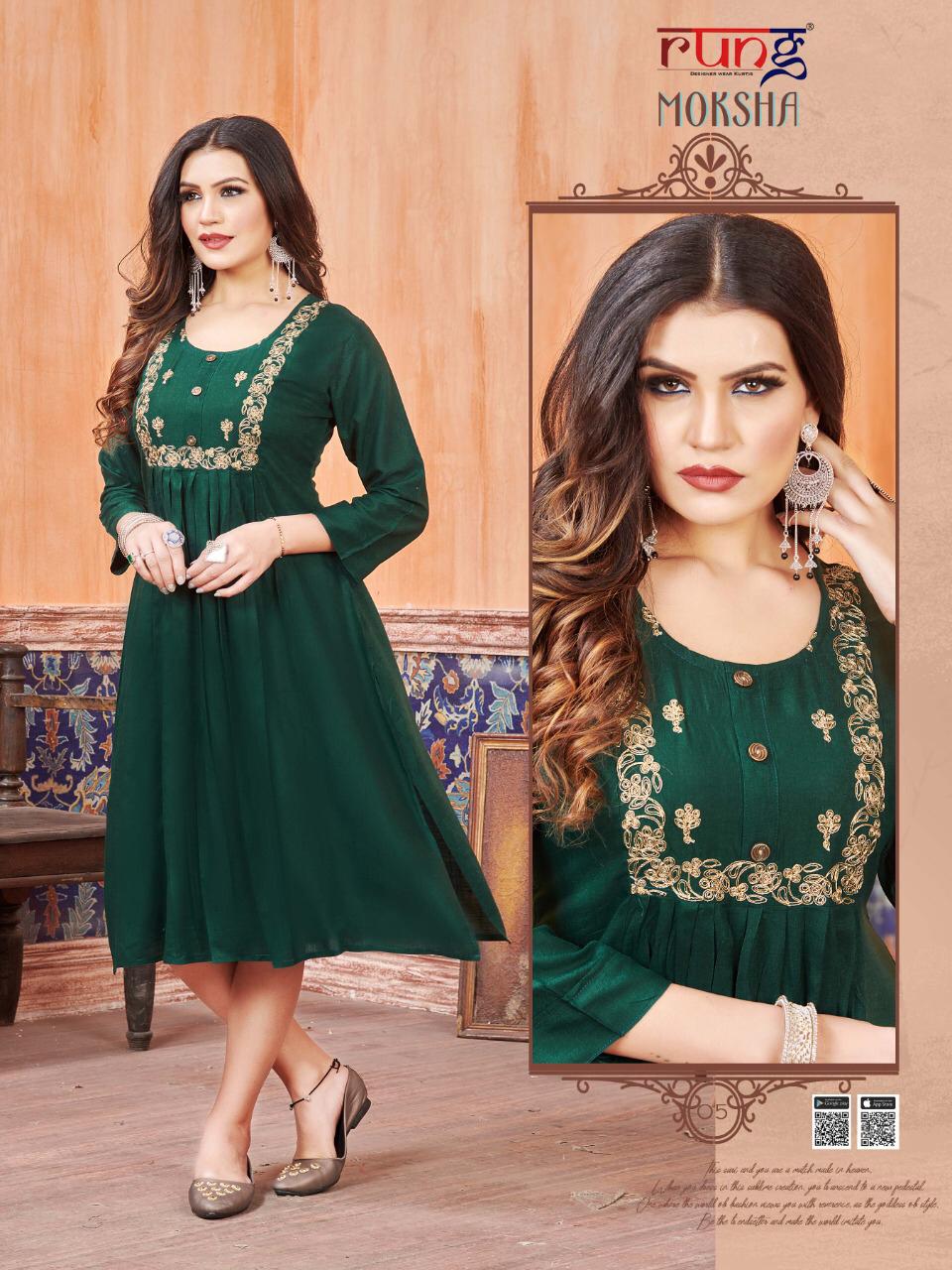 Rung Presents  Moksha  Casual Wear  Kurtis Collection