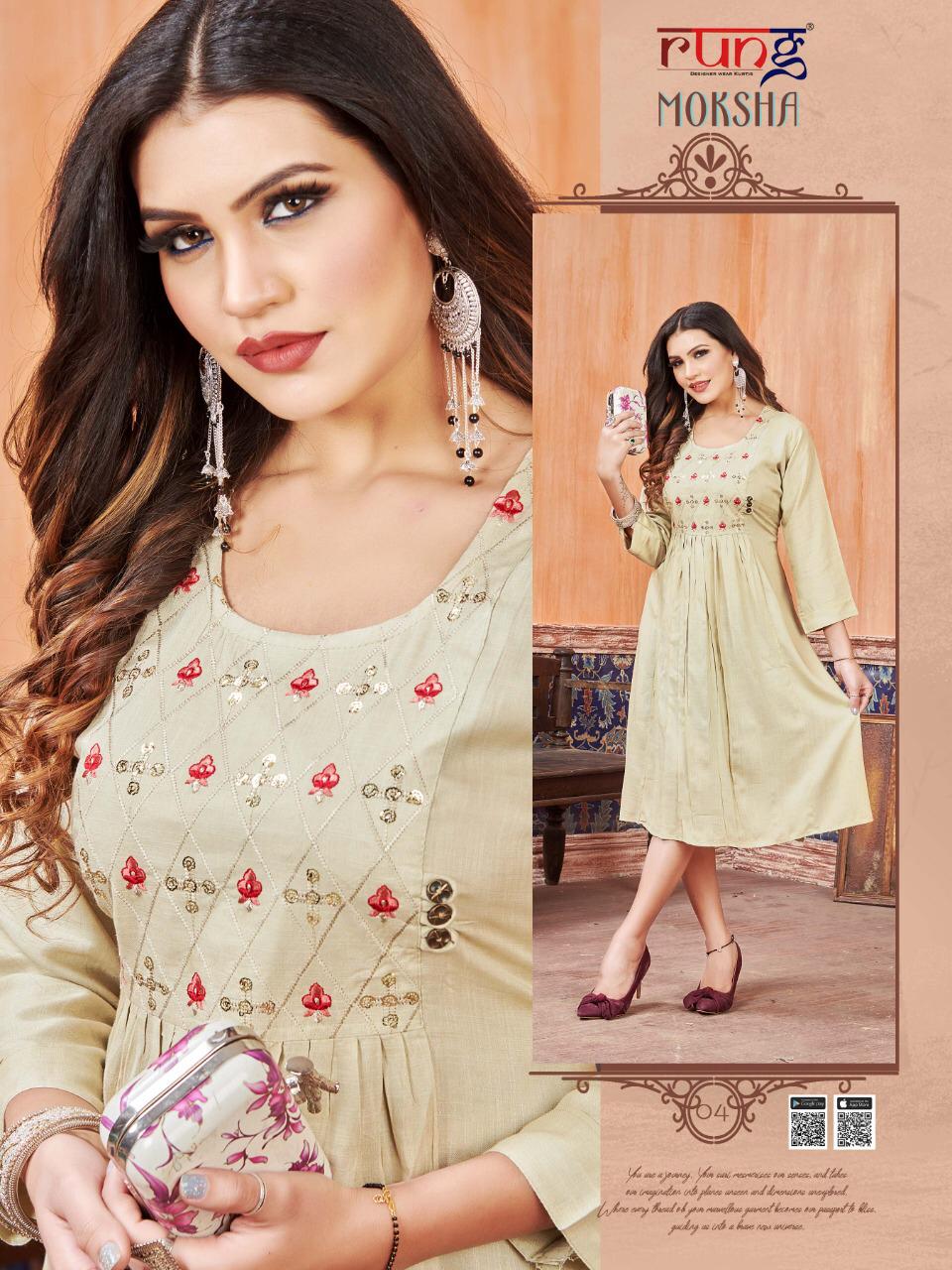 Rung Presents  Moksha  Casual Wear  Kurtis Collection