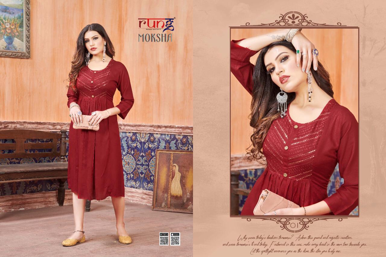 Rung Presents  Moksha  Casual Wear  Kurtis Collection
