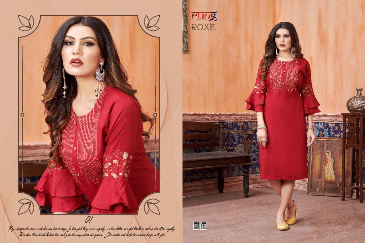 Rung Presents Roxie  Ethnic Wear  Kurtis Collection