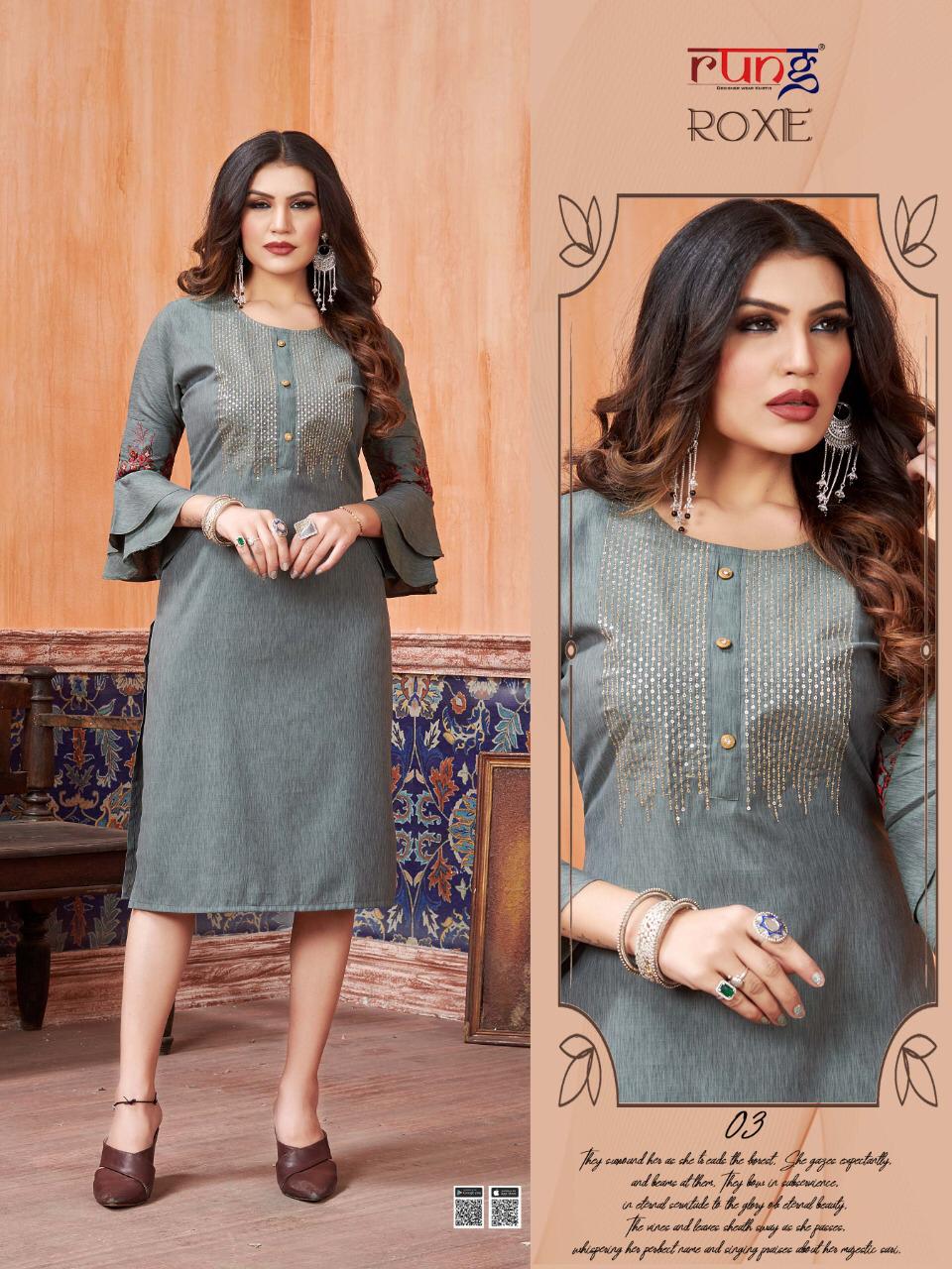 Rung Presents Roxie  Ethnic Wear  Kurtis Collection