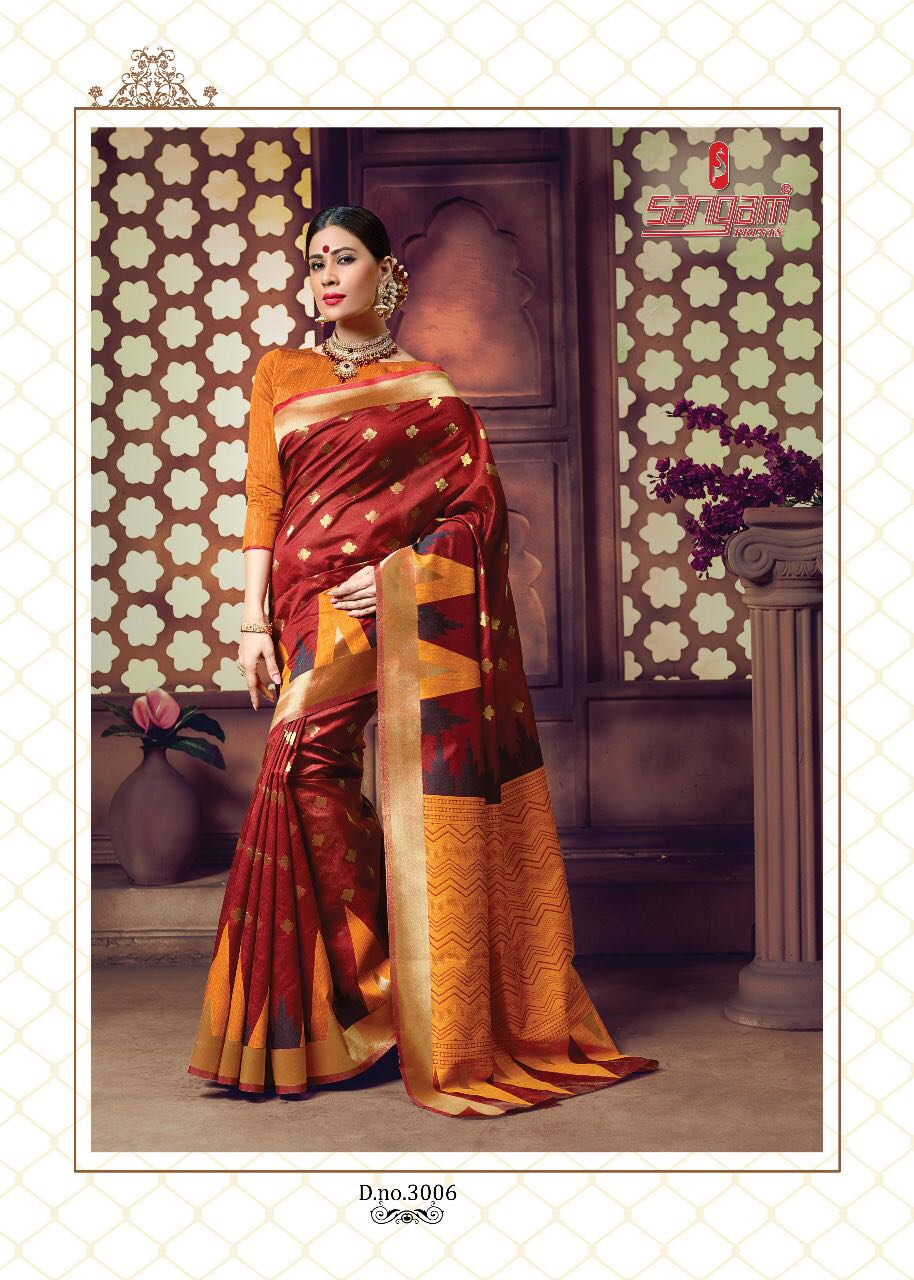 Sangam Presents Zamdani Cotton Handloom Sarees