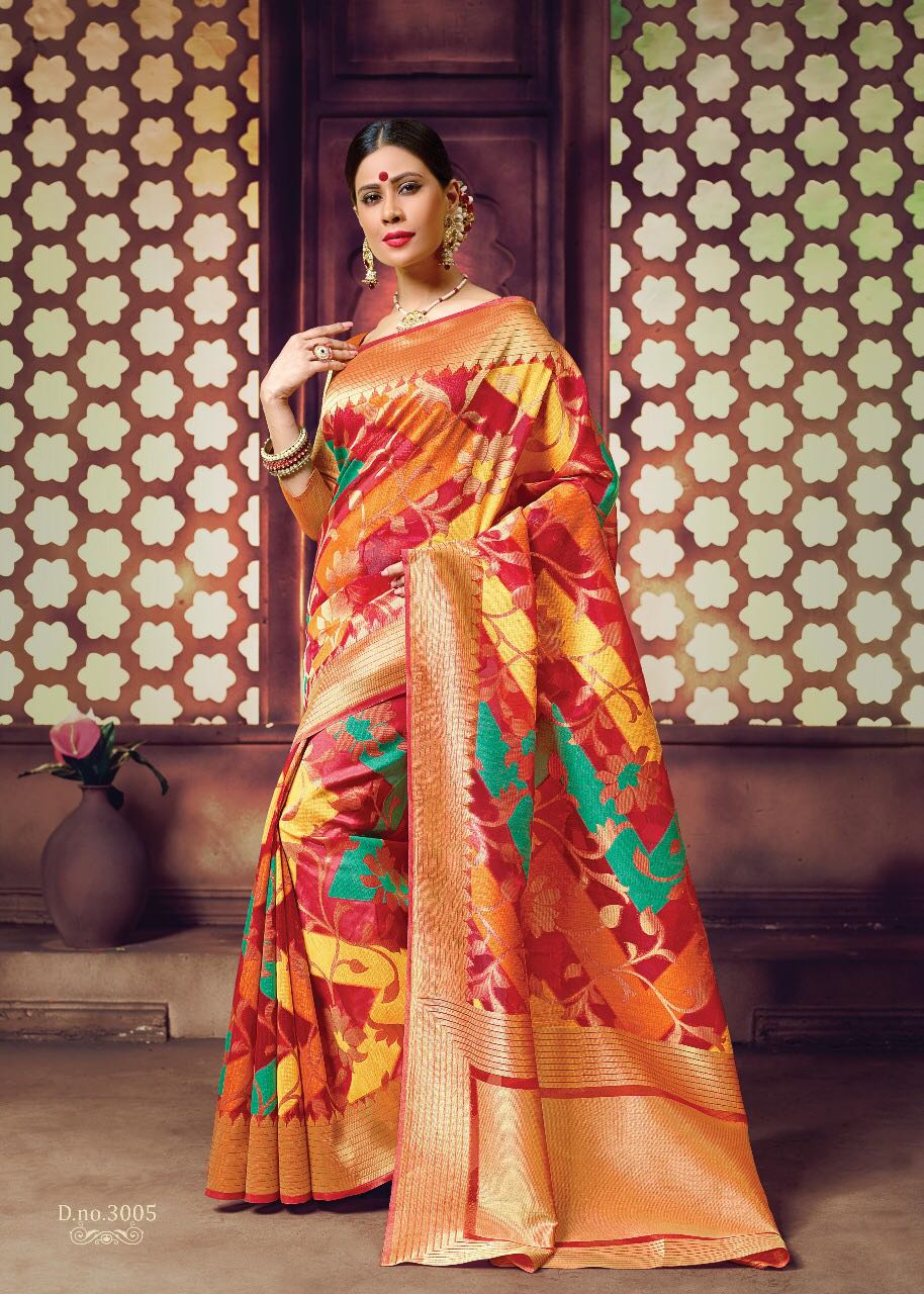 Sangam Presents Zamdani Cotton Handloom Sarees