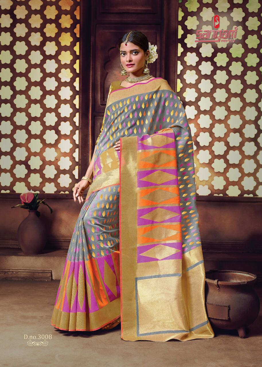 Sangam Presents Zamdani Cotton Handloom Sarees