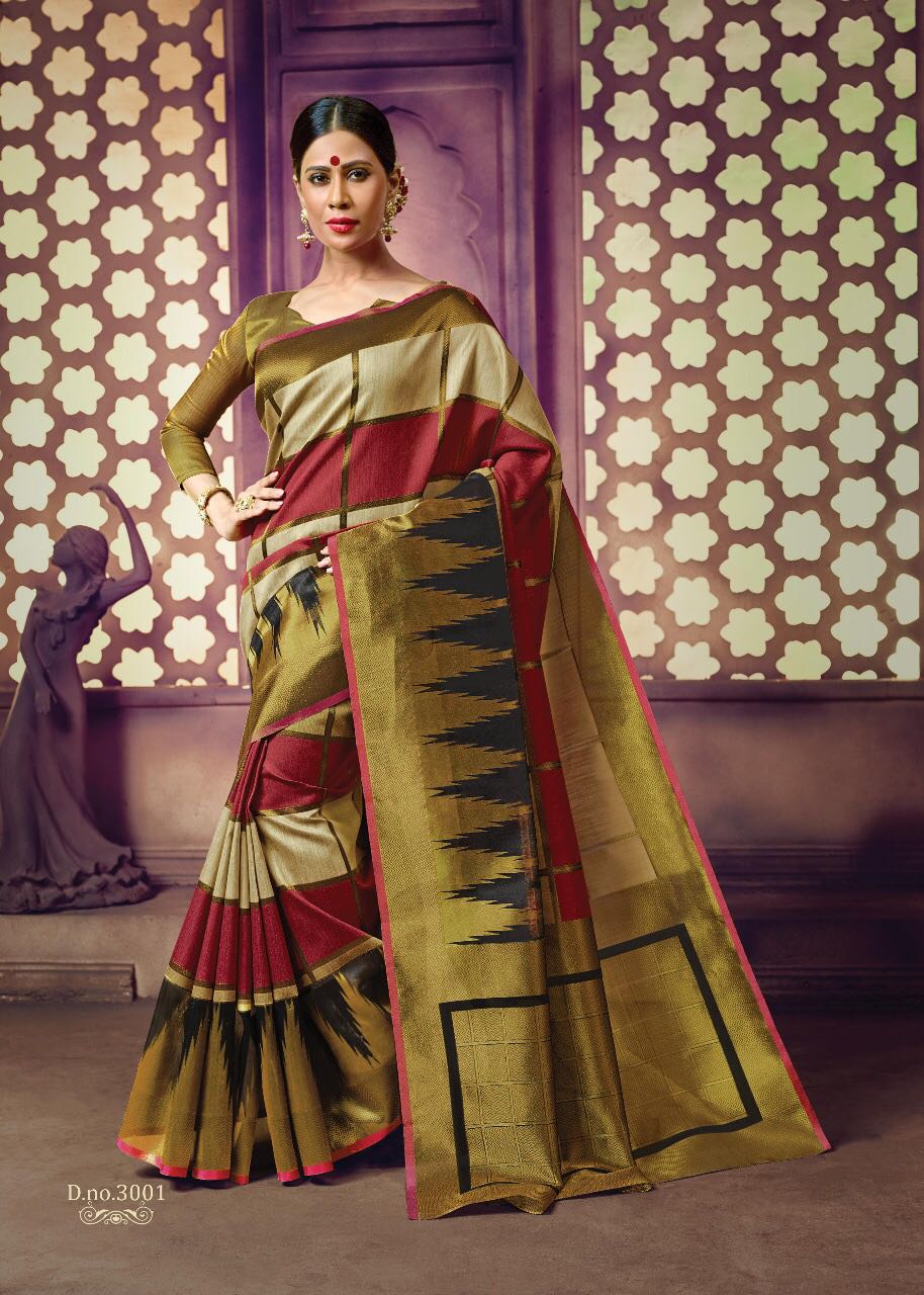 Sangam Presents Zamdani Cotton Handloom Sarees