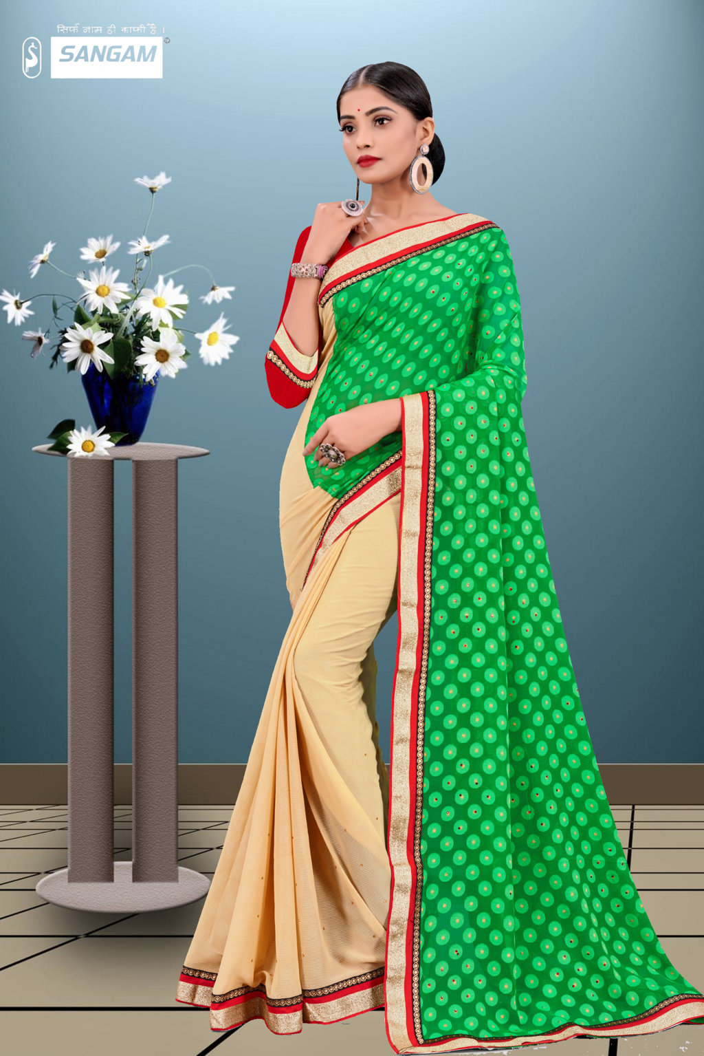 Sangam Presents Pihu-2 Fancy Georgette Sarees