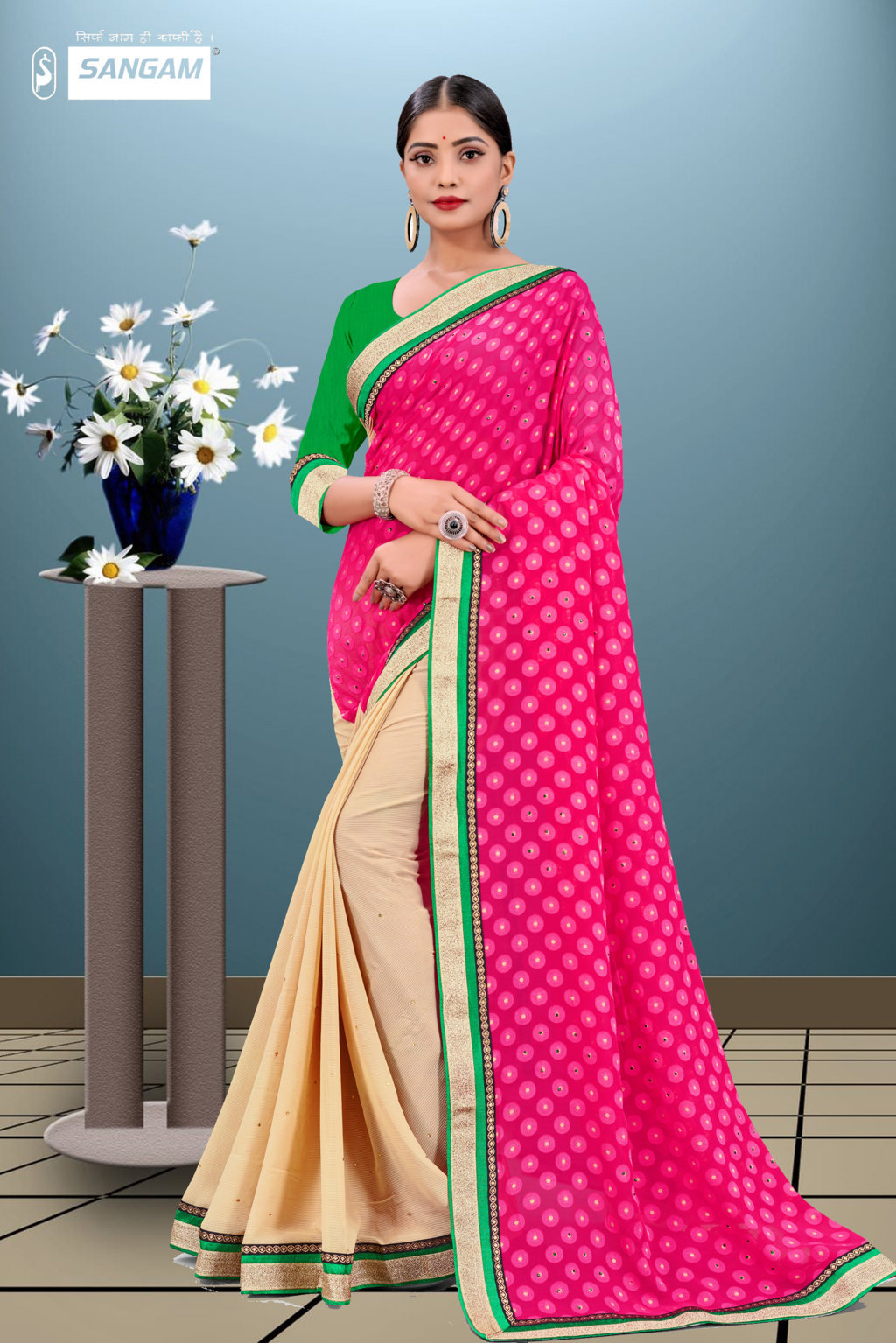 Sangam Presents Pihu-2 Fancy Georgette Sarees