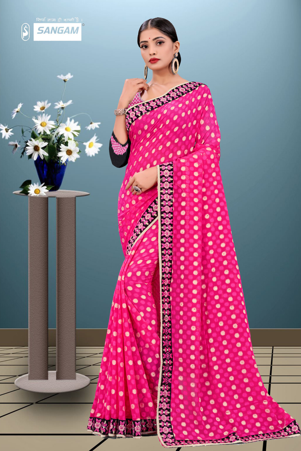 Sangam Presents Pihu-2 Fancy Georgette Sarees