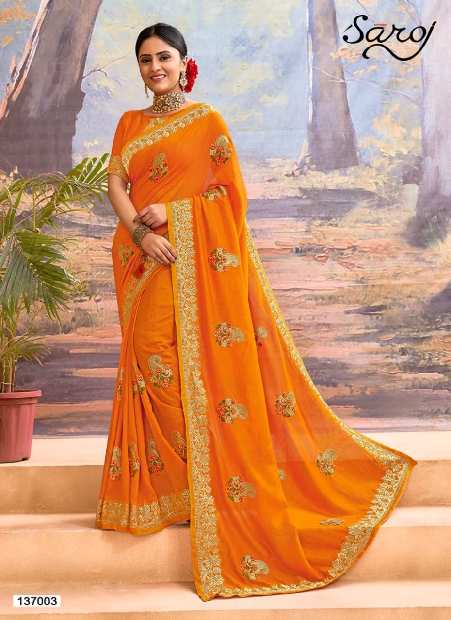 Saroj Presents Kangana Festive Wear  Silk Sarees Collection