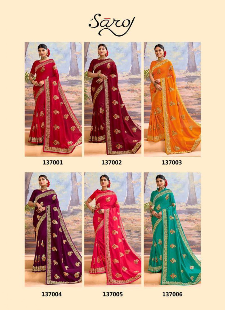 Saroj Presents Kangana Festive Wear  Silk Sarees Collection