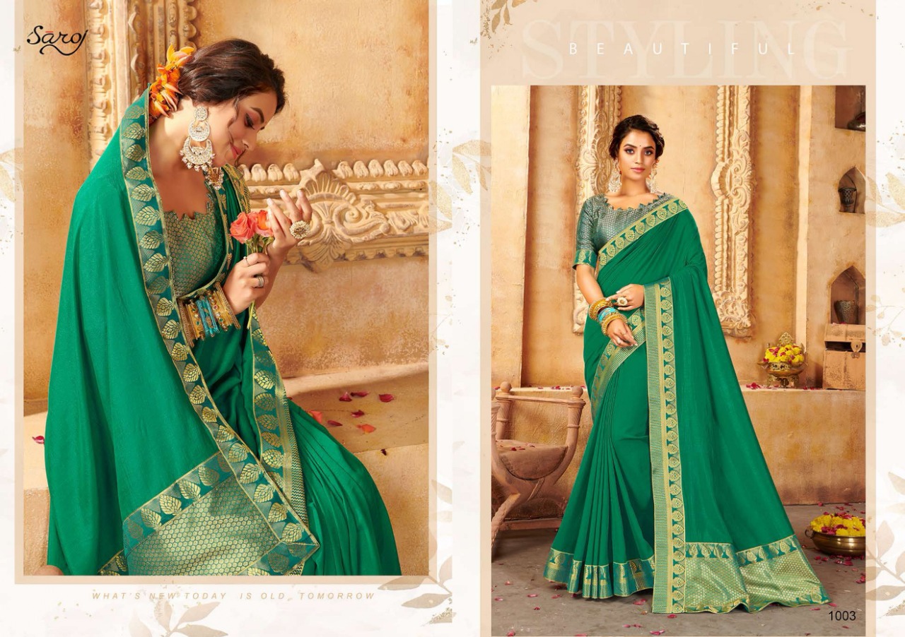 Saroj  Presents  Tabassum  Festive Wear Silk Sarees Collection
