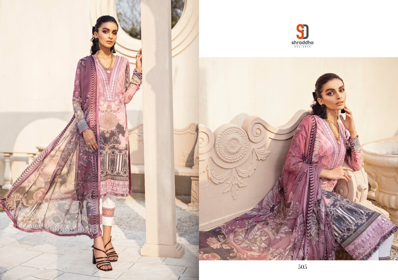 Shraddha Presents Vintage Vol  5 Printed Karachi Dress Materials