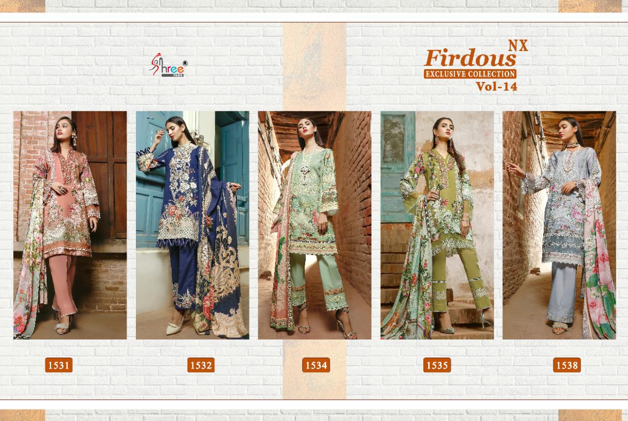 Shree Fab Presents Firdous Exclusive Collection Vol 14 Nx Pakistani Salwar Suits Collection
