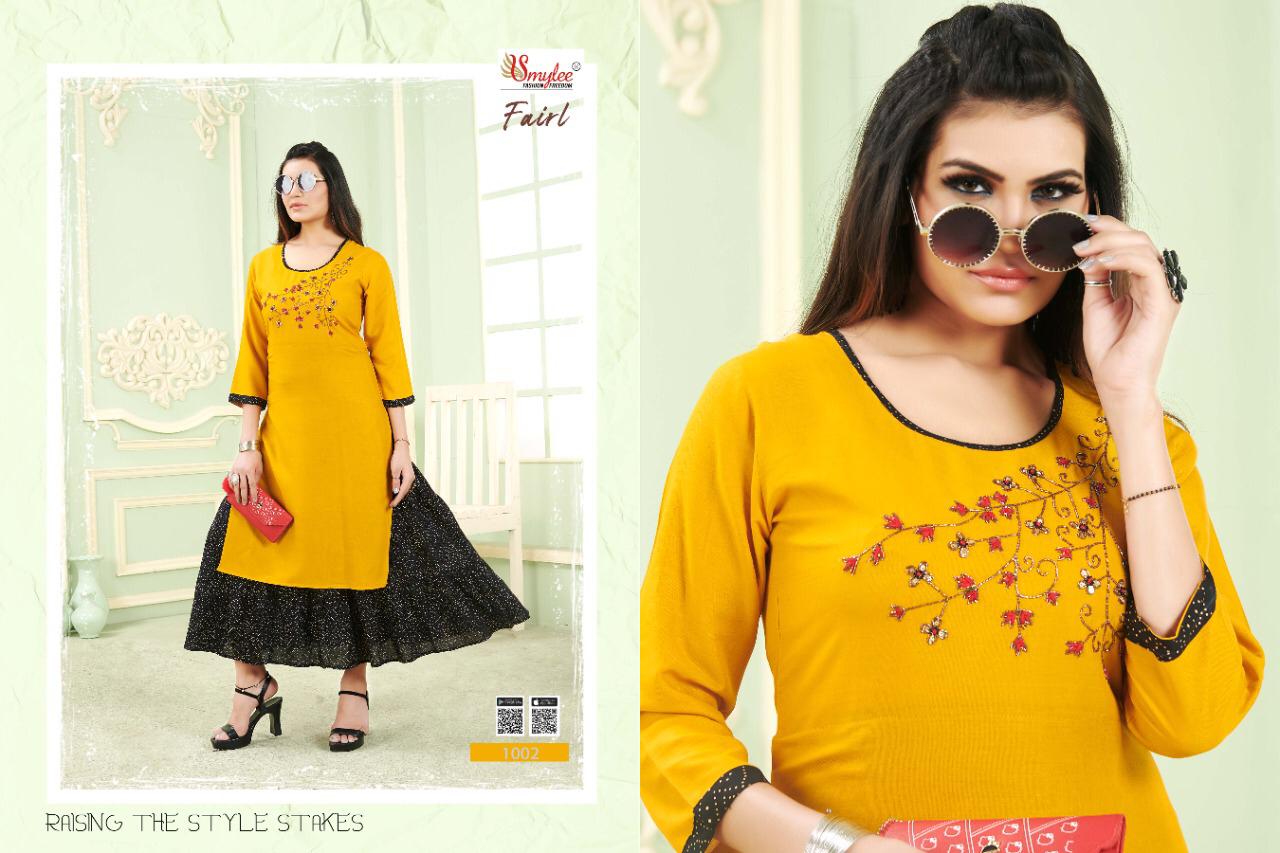 Smylee Presents Fairl Rayon  Kurti With Bottom Collection