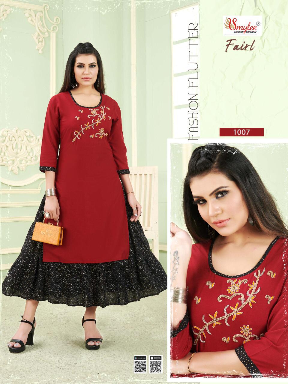 Smylee Presents Fairl Rayon  Kurti With Bottom Collection