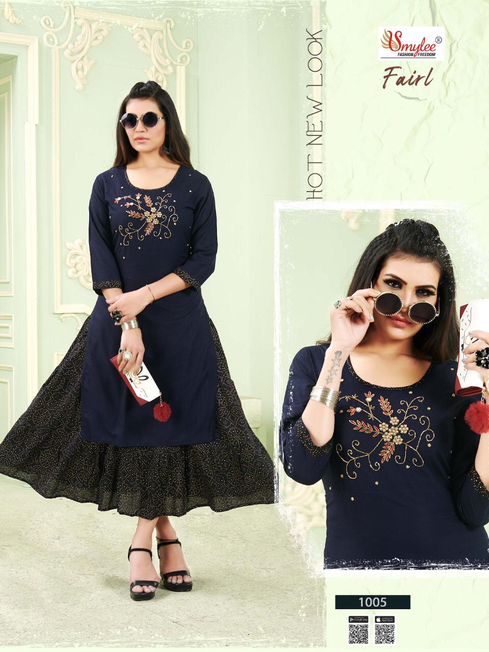 Smylee Presents Fairl Rayon  Kurti With Bottom Collection