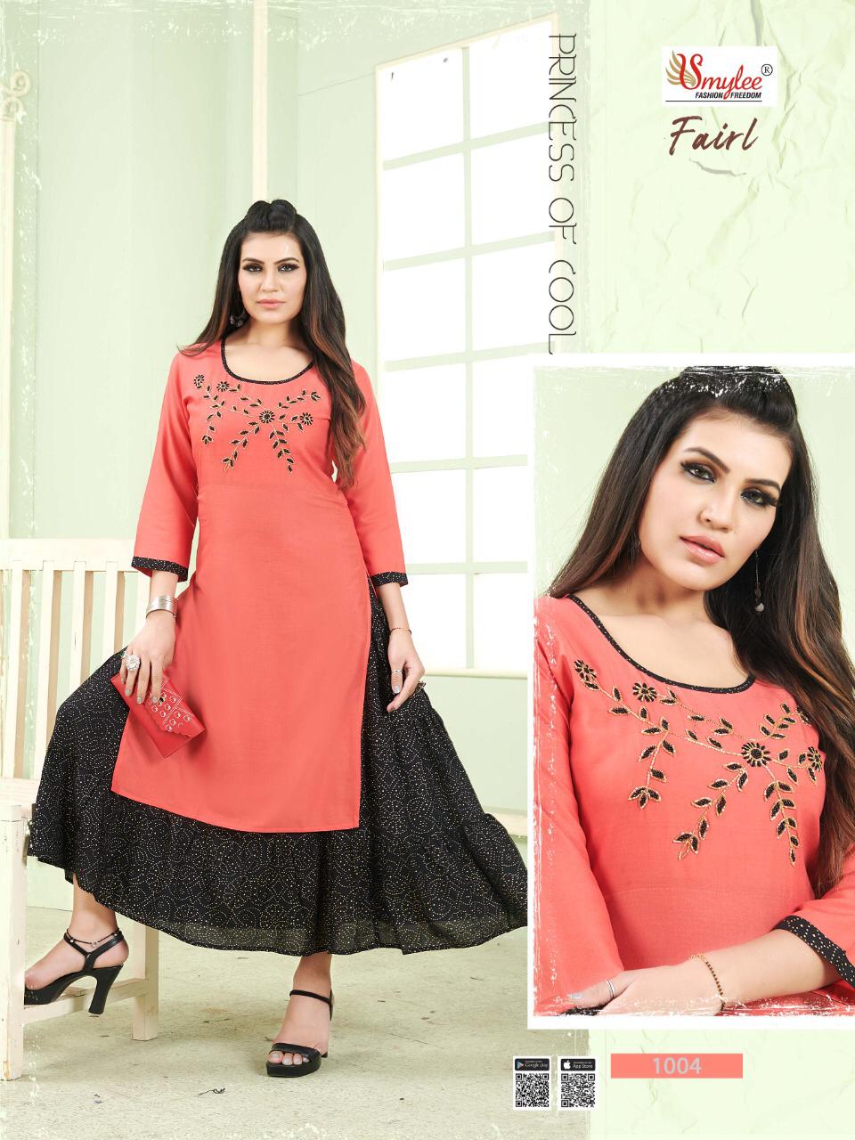 Smylee Presents Fairl Rayon  Kurti With Bottom Collection