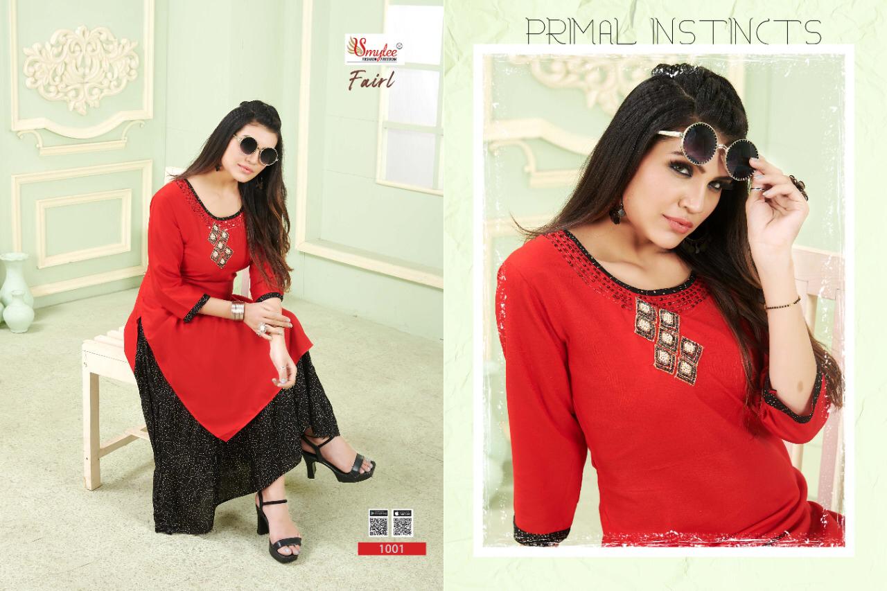 Smylee Presents Fairl Rayon  Kurti With Bottom Collection
