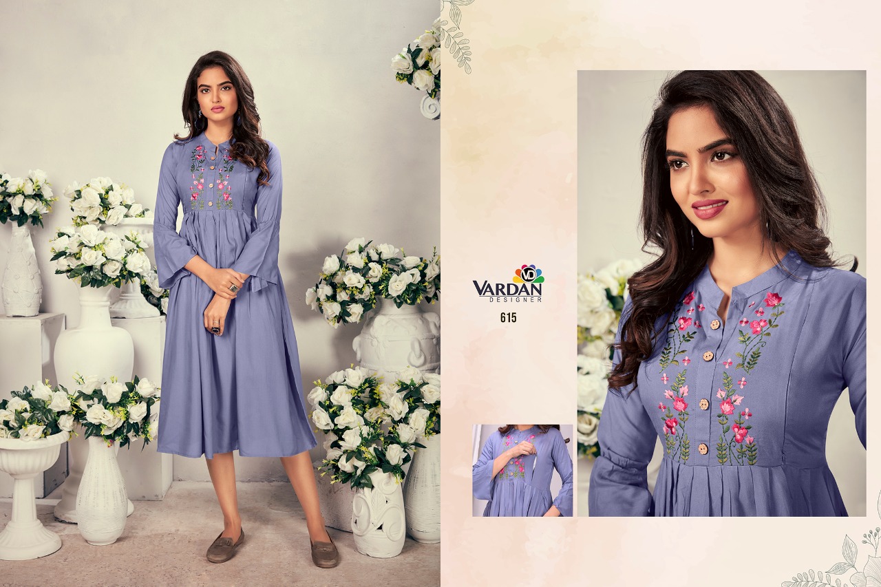 Vardan Presents Good News Embroidery Kurtis Collection