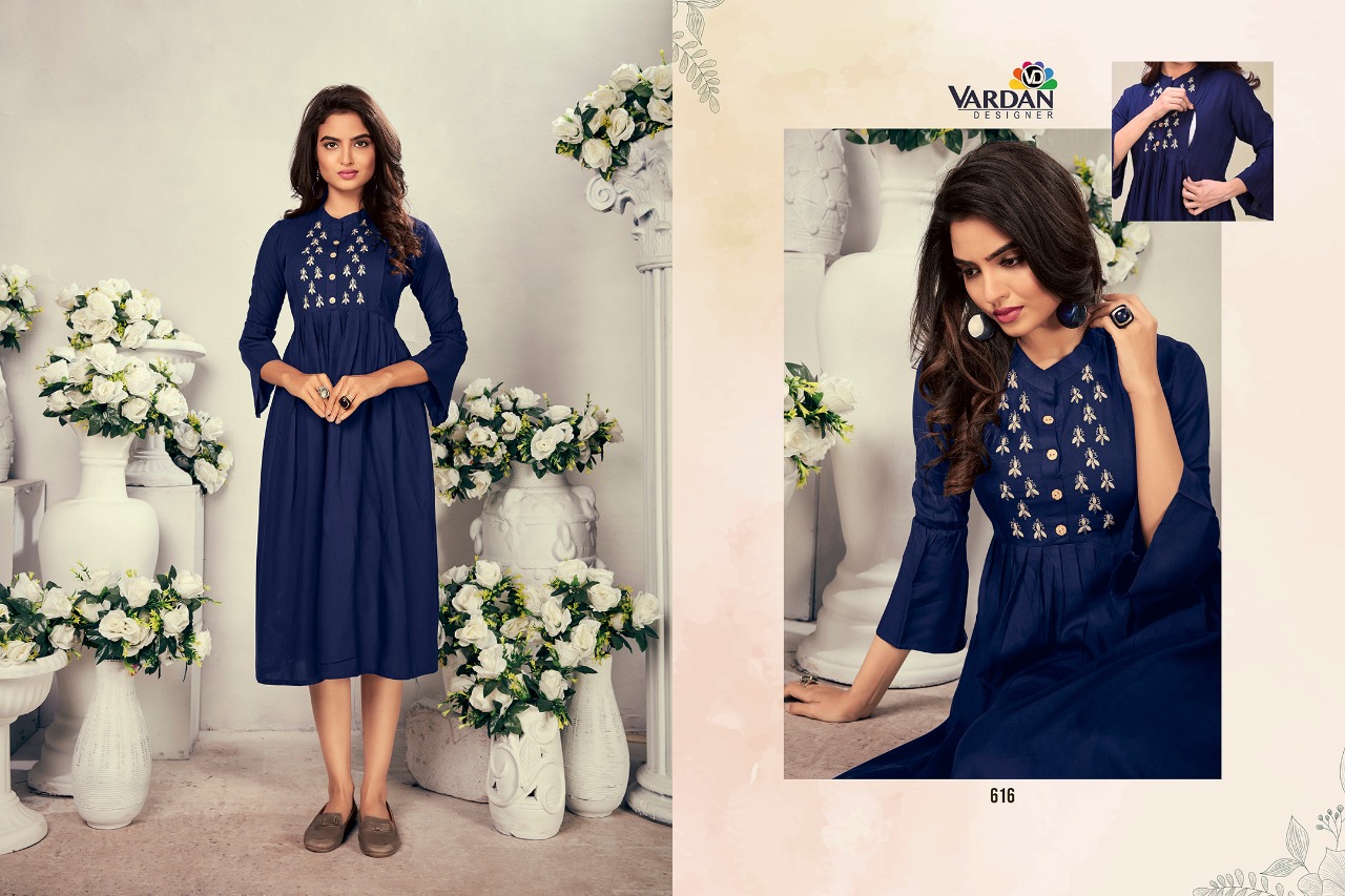 Vardan Presents Good News Embroidery Kurtis Collection