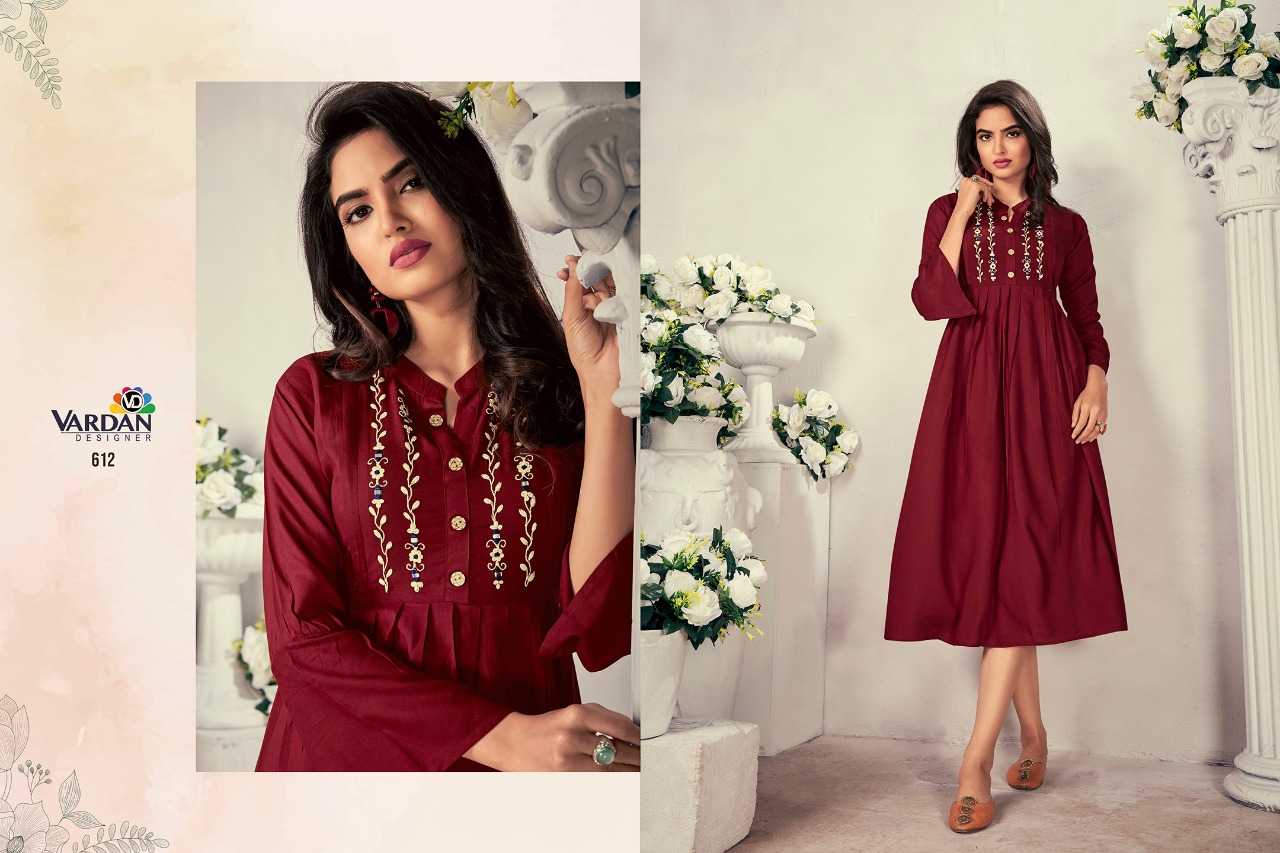Vardan Presents Good News Embroidery Kurtis Collection