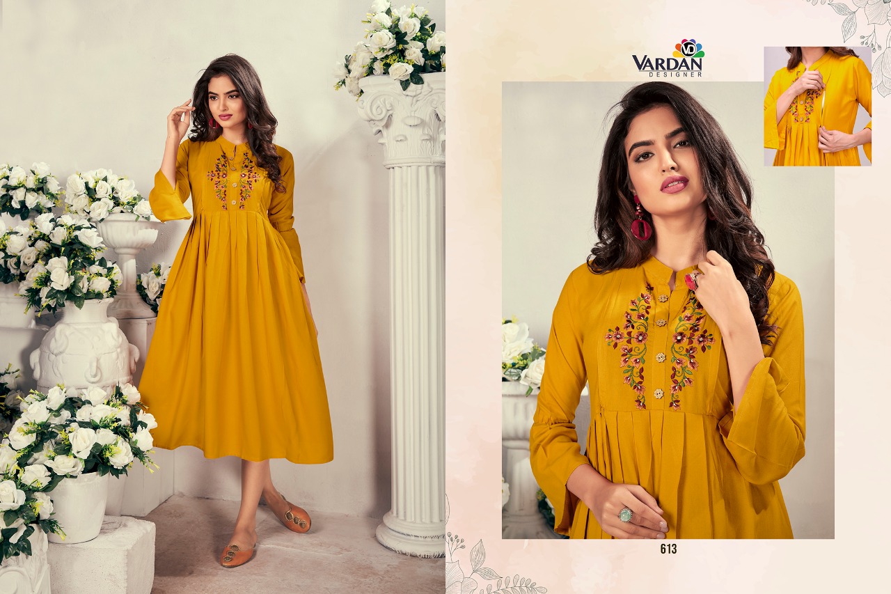 Vardan Presents Good News Embroidery Kurtis Collection