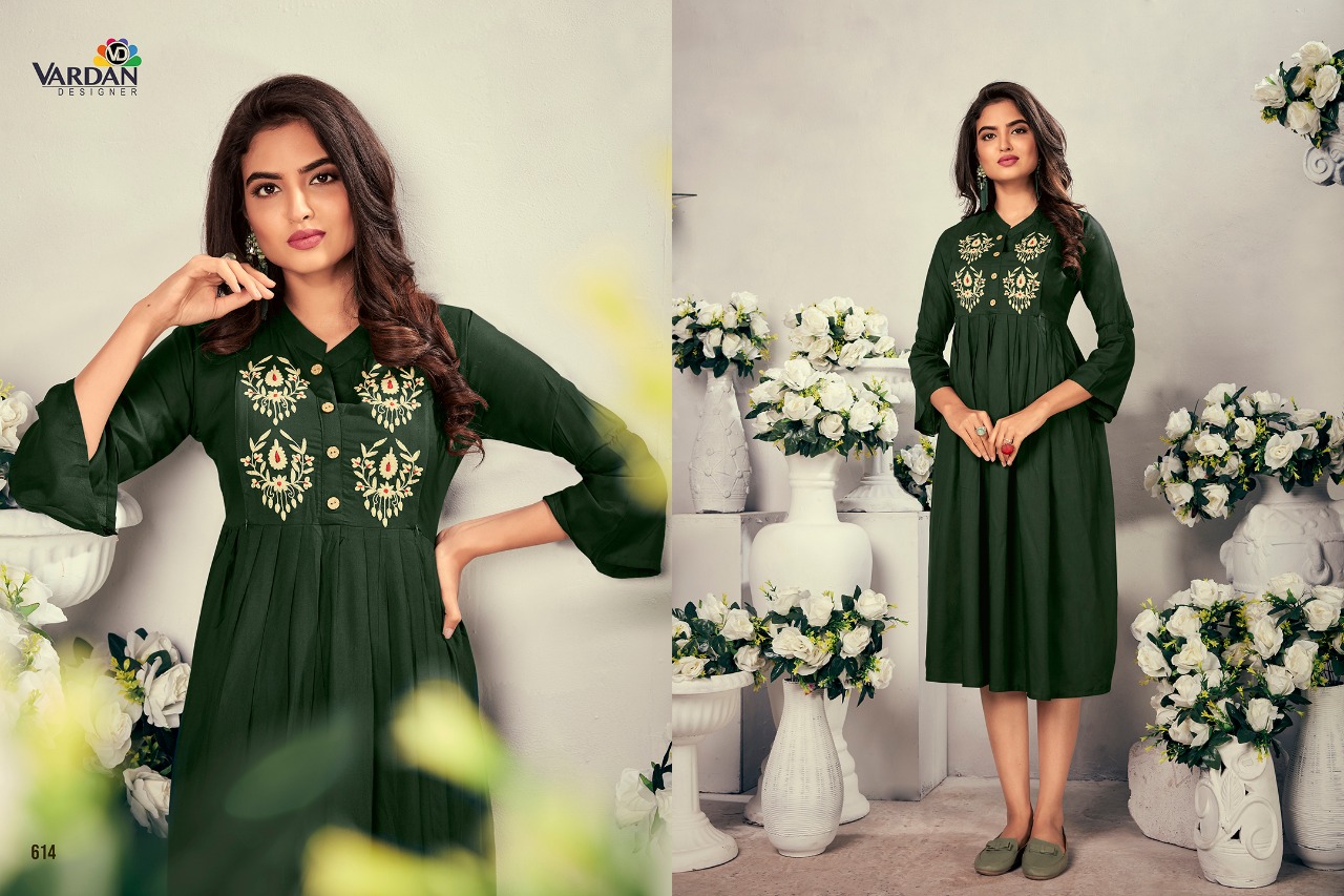 Vardan Presents Good News Embroidery Kurtis Collection