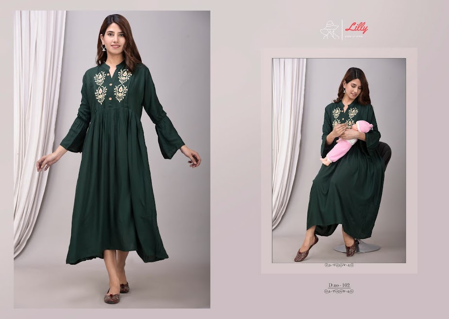 Lilly Presents Feeding Vol 2  Designer Kurtis Collection